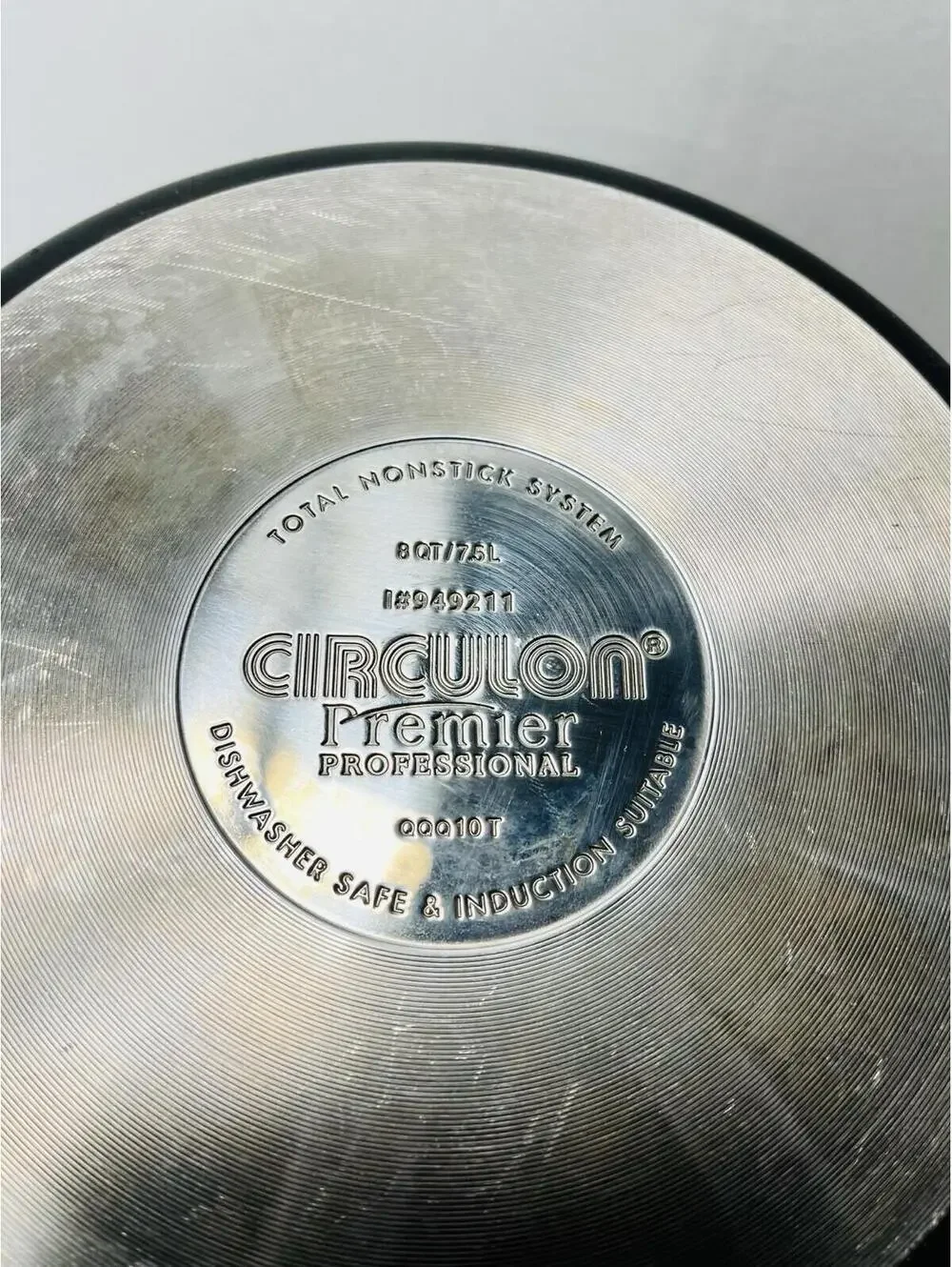 Circulon Stock Pot 8 Qt Premier Professional Non Stick Glass Lid Silicon Handle